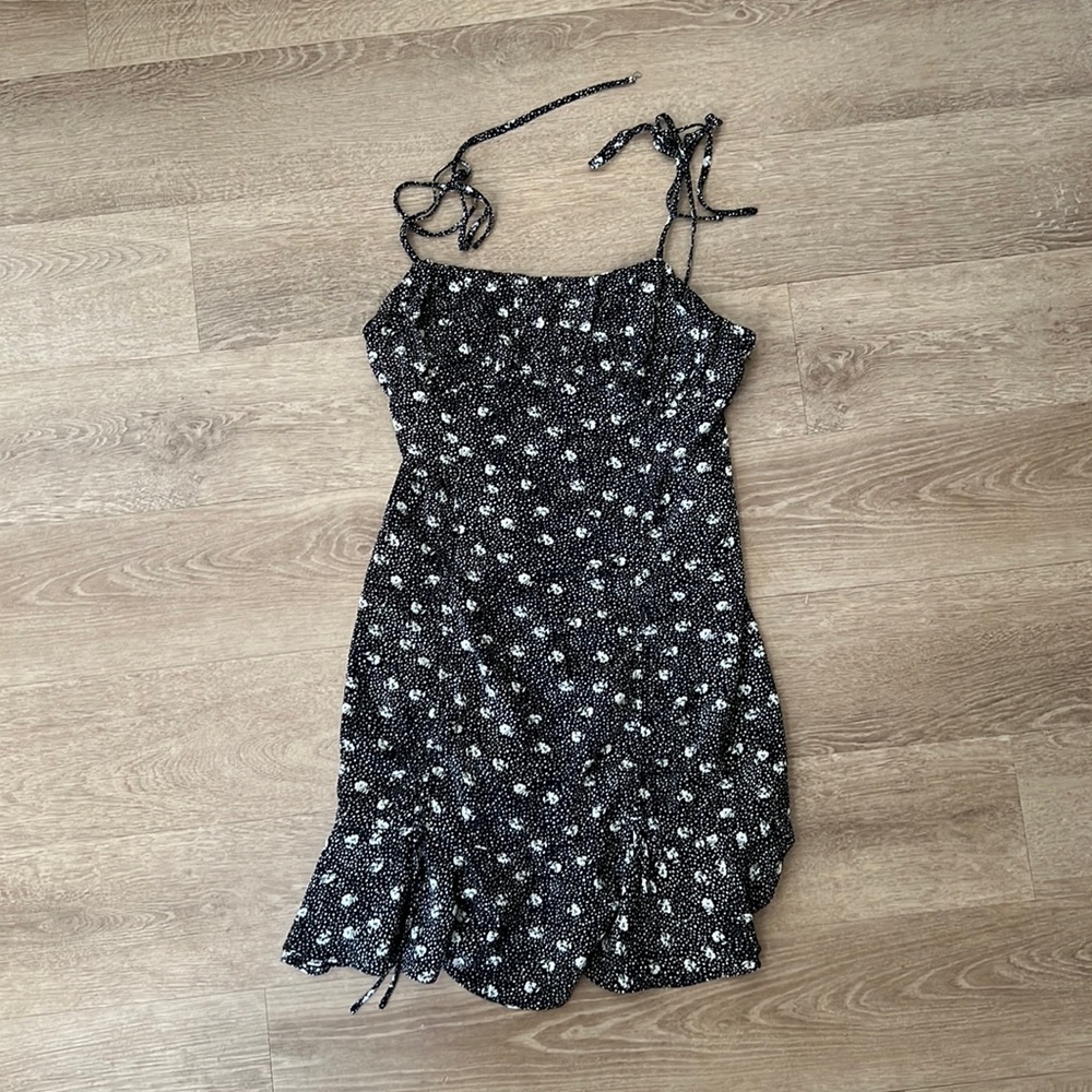 Black floral sundress